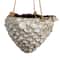 Hello Honey® 7.5" Ivory Hanging Stoneware Seashell Planter with Rope